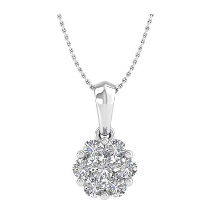 diamond cluster pendant necklace