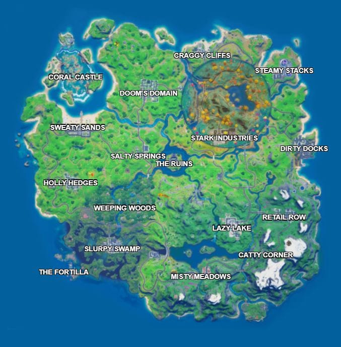 Where to Catch Fish at Heart Lake in Fortnite