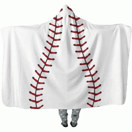 hooded baseball blanket
