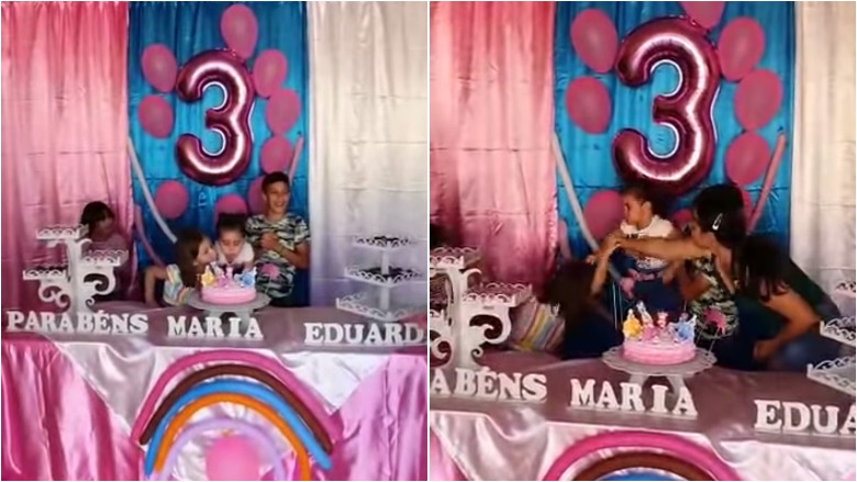 little girl birthday candles video