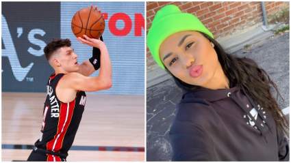 Tyler Herro’s Girlfriend Katya Henry Cheers on Heat From NBA Bubble