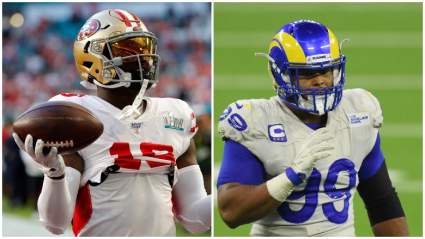 Rams Aaron Donald Throws Shade at 49ers Deebo Samuel