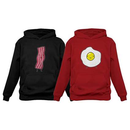 Matching bacon and eggs hoodie