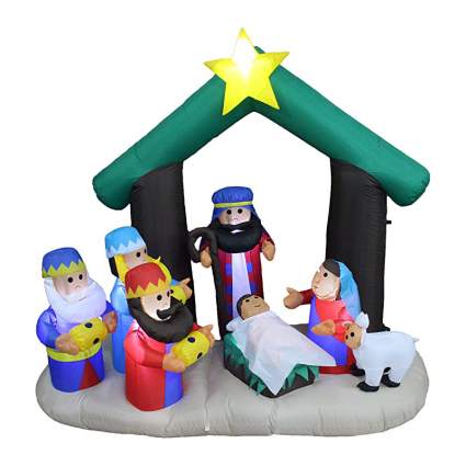 inflatble nativity with wise men