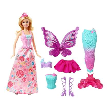 Barbie Doll with Outfits and Accessories for 3 Fairytale Characters