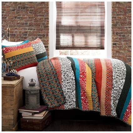 bohemian stripe bedding set