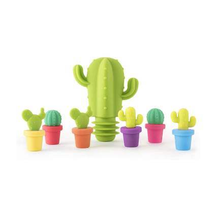 Cactus Wine Stopper & Charms