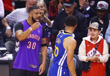 Drake Gifts Steph Curry $7,000 Kobe Bryant Lakers Jacket [LOOK]