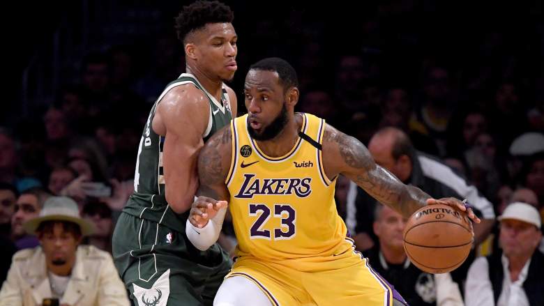 LeBron James (right) and the Lakers could face a much stiffer test in Giannis Antetokounmpo (left) and the Milwaukee Bucks.