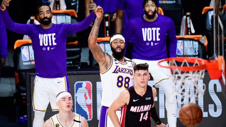 Markieff Morris, No. 88, of the Lakers in the NBA Finals.