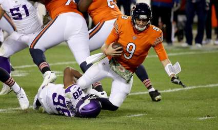 Bears QB Nick Foles Gets Carted Off, ‘In a Lot of Pain’