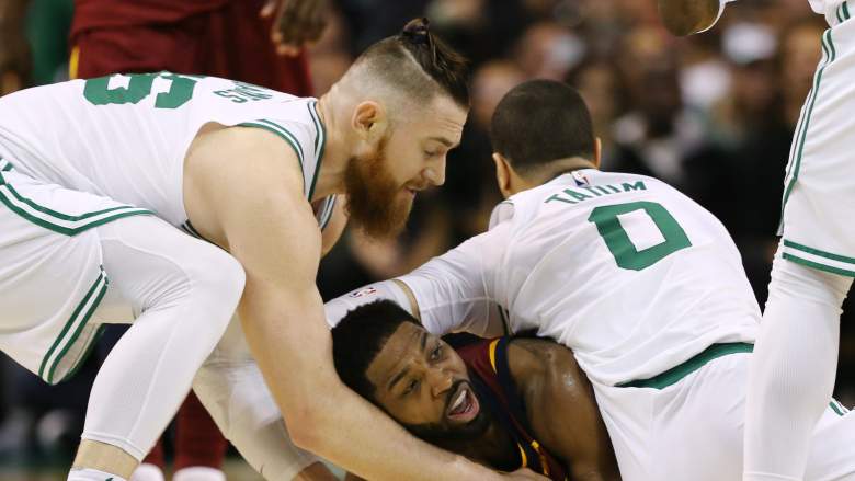 Could Aron Baynes (left) and Jayson Tatum (right) team up for the Boston Celtics again?