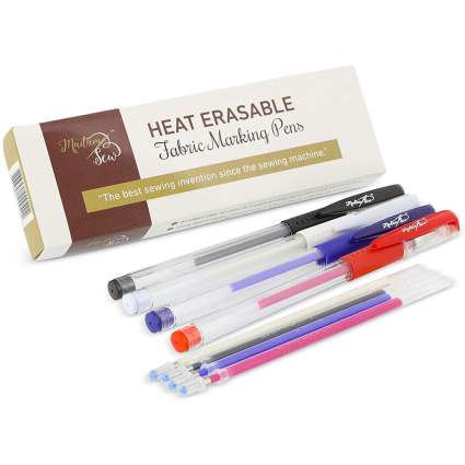 Heat erasable pen set