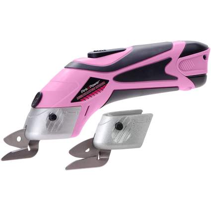 Pink electric scissors
