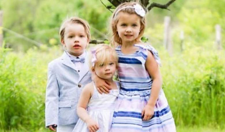 Janelle Pierzina's children, Violet, Lincoln, and Stella.