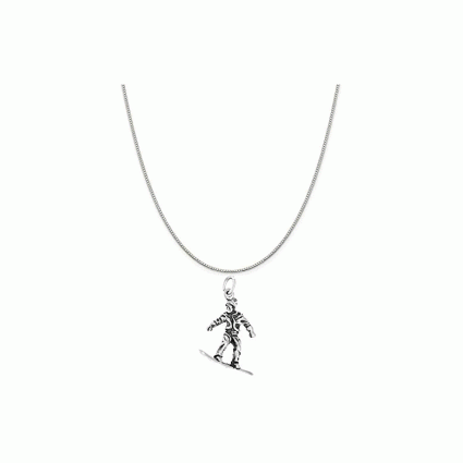 sterling silver snowboard charm chain