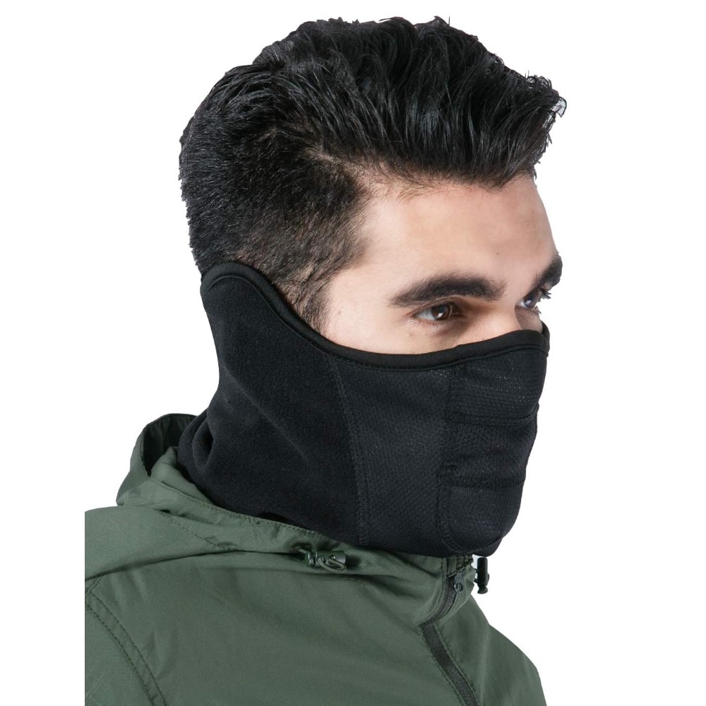 Winter Face Protection Thermal Breathable Neck Cuff Half Storm Hood 