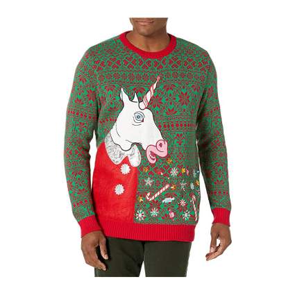 Ugly unicorn Christmas sweater