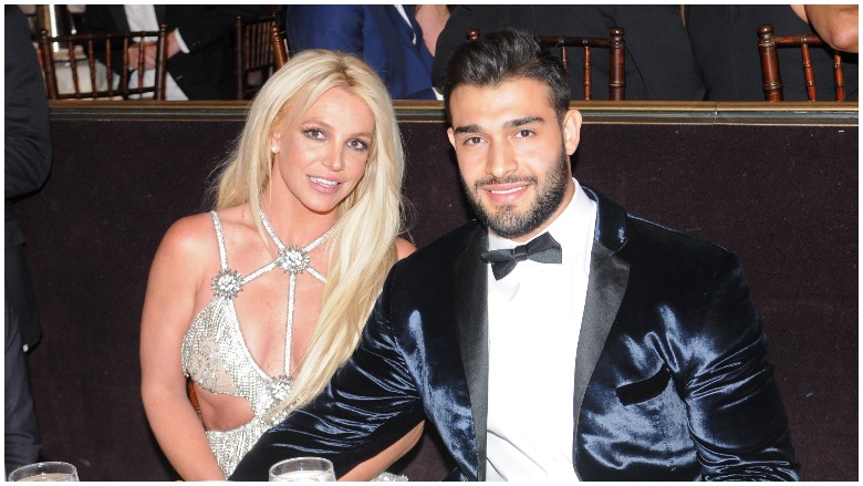 Britney Spears and Sam Asghari attend an event.