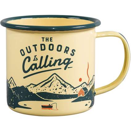 Yellow camping mug