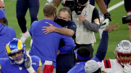 Camera Catches Bill Belichick’s Candid Postgame Message to Rams Coach