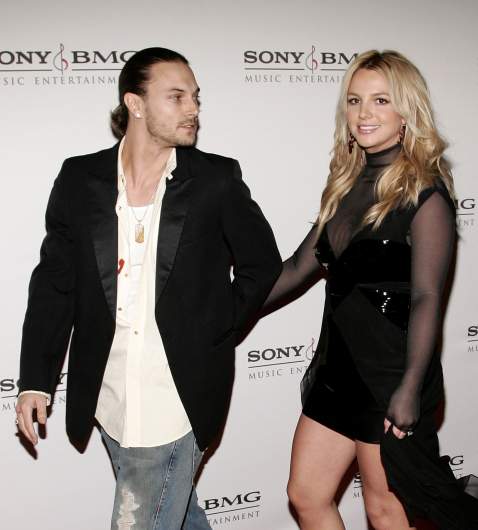 Britney Spears and Kevin Federline walk the red carpet at the SONY BMG Grammy Party.
