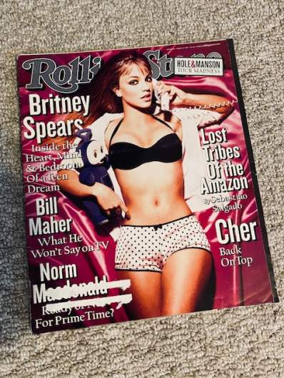 Britney Spears' first Rolling Stone cover.