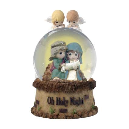 Precious moments nativity snow globe