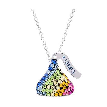 Rainbow Hershey's Kiss necklace