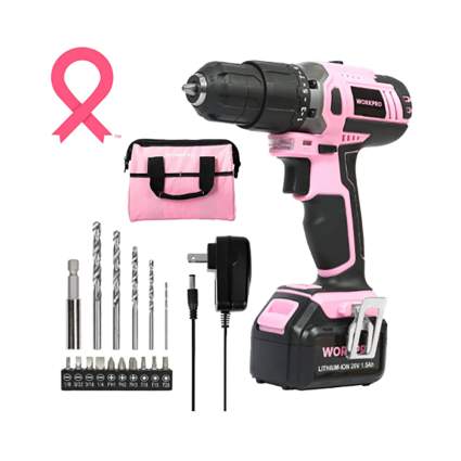 pink 20V cordless drill driver