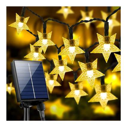 solar powered star string lights