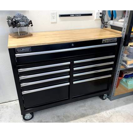 Black 9 drawer workbench