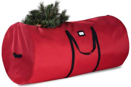 red christmas tree bag