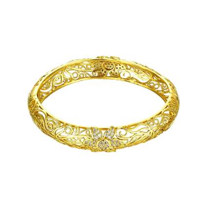 gold plated filigree bracelet