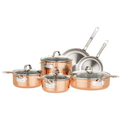 hammered copper cookware