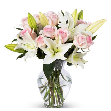 lily and rose bouquet
