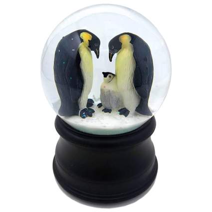 penguin parents snow globe