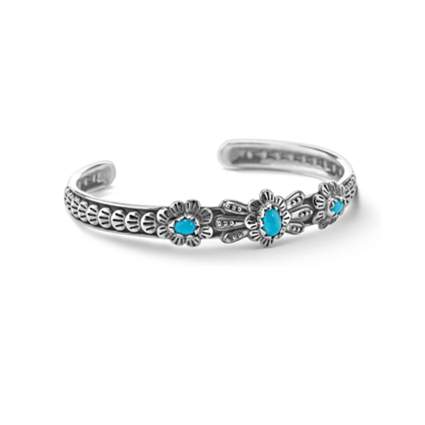 silver and turquoise bangle bracelet
