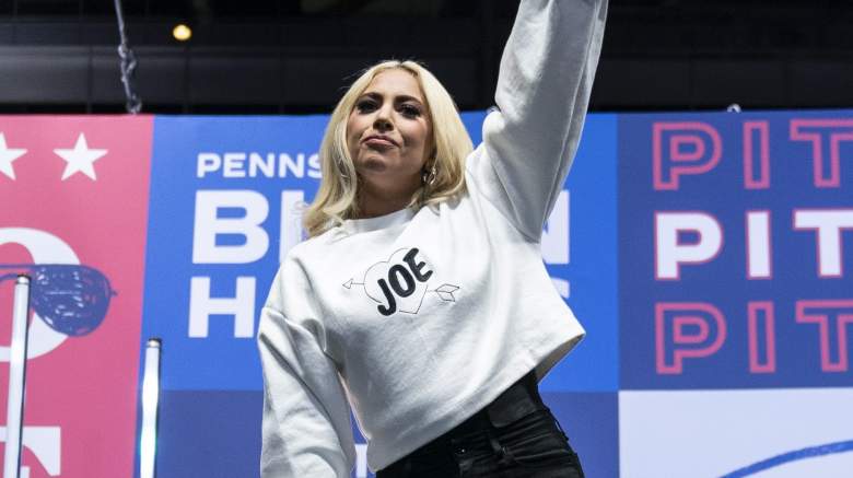 Lady Gaga performs in support of Democratic presidential nominee Joe Biden during a drive-in campaign rally at Heinz Field on November 02, 2020