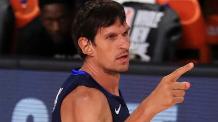 LOOK: Boban Marjanovic Wearing Heat’s Vice Colors Sparks Speculation