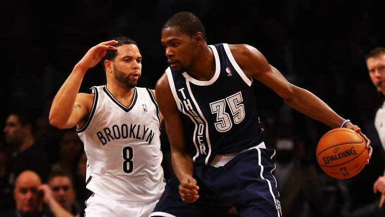 Deron WIlliams, left, and Kevin Durant