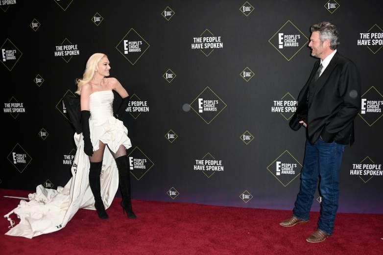 Gwen Stefani and Blake Shelton at the E! People's Choice Awards in 2019.