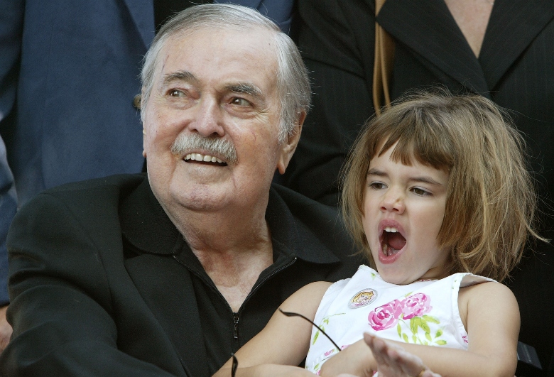Actor James Doohan with his daughter Sarah Doohan, recieves his star on the Hollywood Walk of Fame August 31, 2004