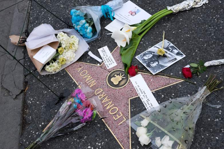 Actor Leonard Nimoy is remembered on the Hollywood Walk of Fame