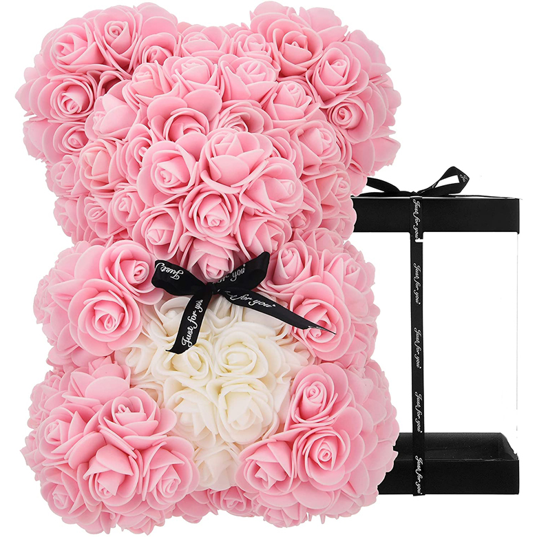 Details about   Rose Bear Valentines Day Birthday Gifts Artificial Flower Teddy San Valentin 9" 