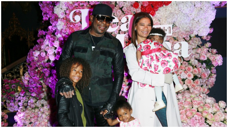 Bobby Brown and his wife and kids
