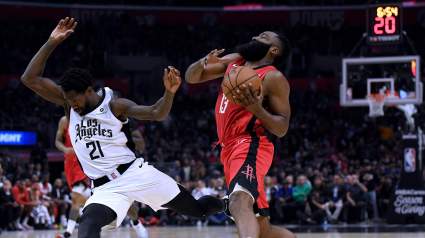 James Harden Shoves Patrick Beverley After Hard Foul [Watch]