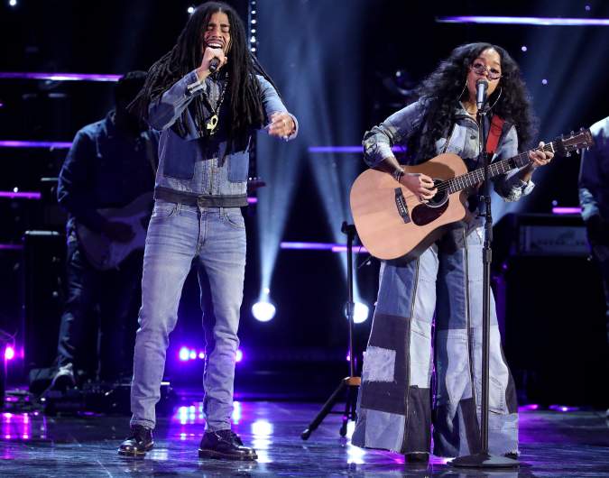 Skip Marley and H.E.R. perform onstage during the 51st NAACP Image Awards