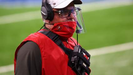Bruce Arians: What Is the Thing the Bucs Coach Is Wearing on Chest?