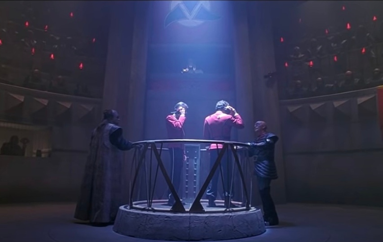 Klingon courtroom scene from "Star Trek 6"